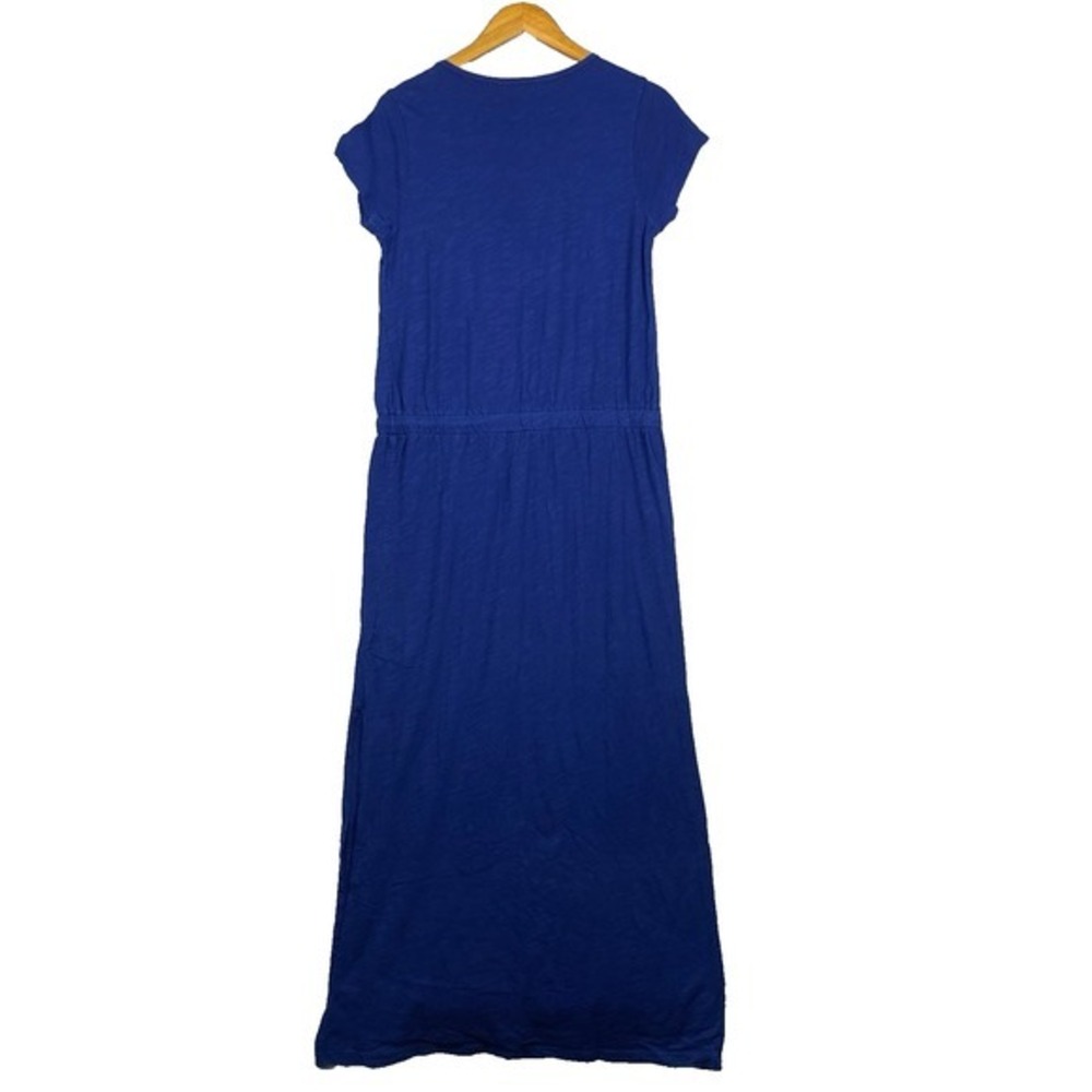 C & C California Womens Dress Small Blue Short Sleeve Drawstring Waist USA Made - Picture 2 of 13